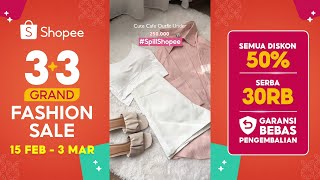 Ke Cafe Semakin Fashionable Berkat Belanja di Shopee 3.3 Grand Fashion Sale | Semua Diskon 50%