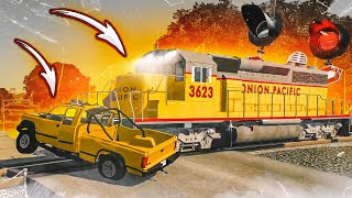 ПОЕЗД СБИЛ ТАЧКУ! АВАРИИ НА ПЕРЕЕЗДЕ! (BEAM NG DRIVE) ПОЕЗД СБИЛ ТАЧКУ! АВАРИИ НА ПЕРЕЕЗДЕ! (BEAM NG DRIVE)