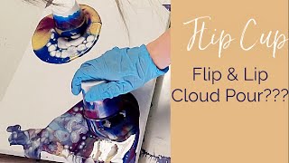 Lovely Acrylic Flip Cup Cloud Pour Part 1 | Acrylic Cloud Pour Painting |Flip Cup Cloud Pour | #6