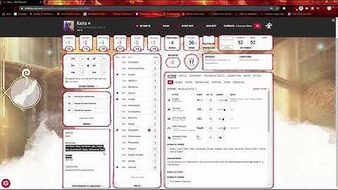 Dndbeyond Character navigation