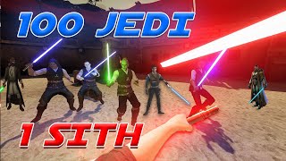 100 JEDI vs 1 SITH In Virtual Reality (Blade &amp; Sorcery)