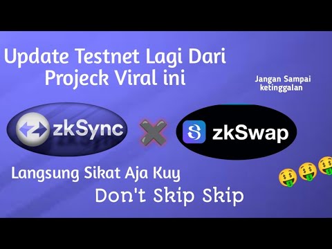 Update Lagi Dari Testnet Viral ini ZkSync || zkSwap Tutorial - YouTube