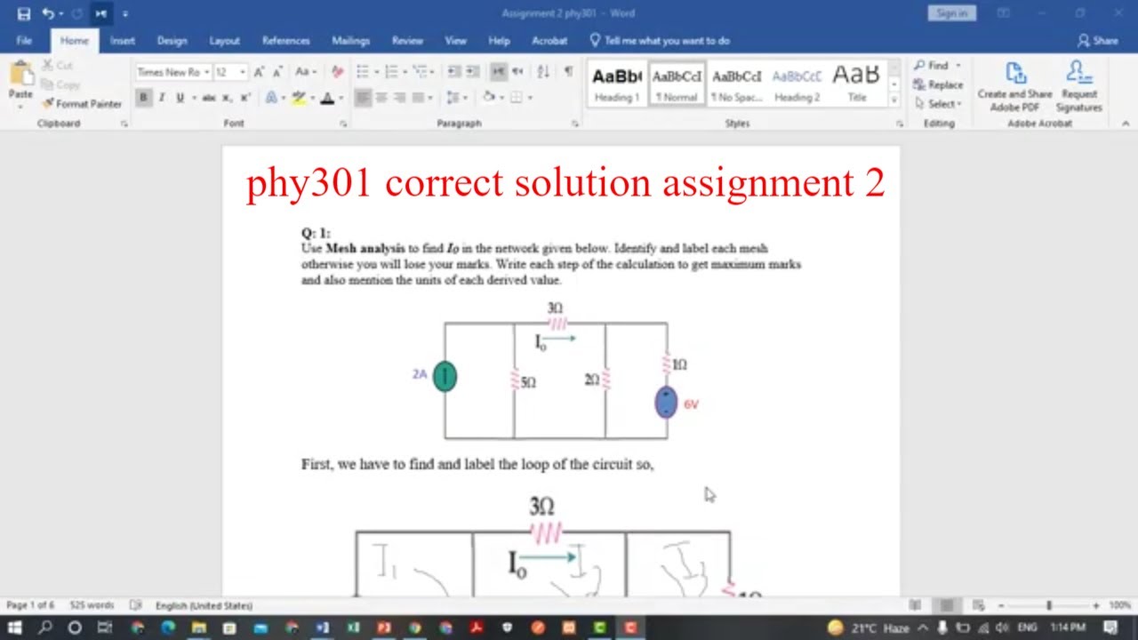 phy 301 assignment 1 solution 2022