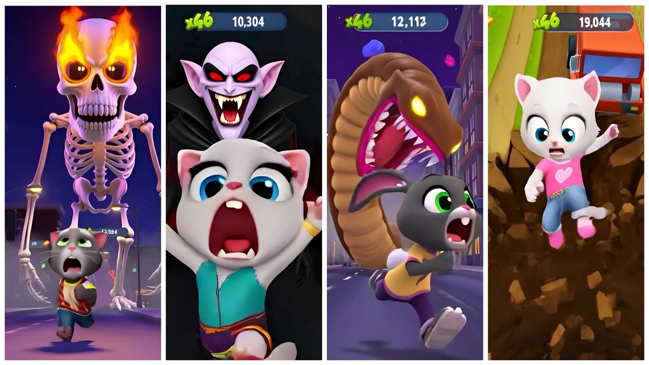 Смешные неудачи в игре Talking Tom Gold Run