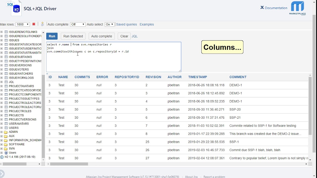 Subversion ALM - SQL+JQL Reporting - YouTube