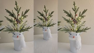 LIT TIN CAN SNOWMEN | TRADITIONAL CHRISTMAS DECOR | GREAT FOR DECORATING FIREPLACE | TABLE TOP 2021