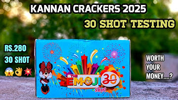 Kannan Crackers 2025 30 shot Testing Video | Sivakasi Crackers | Diwali 2025