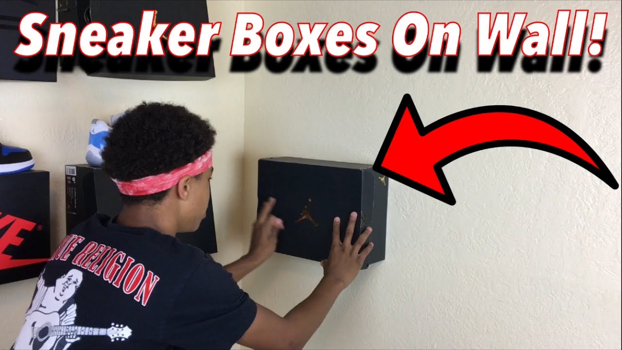 How To: Put Your Shoe Boxes On Your Wall! - YouTube