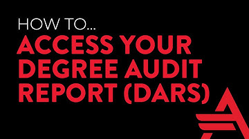 How to Access your Degree Audit Report (DARS)