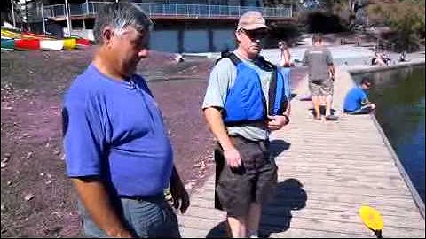 Demo of KayaArm, the kayak stabilization device for entry and exit