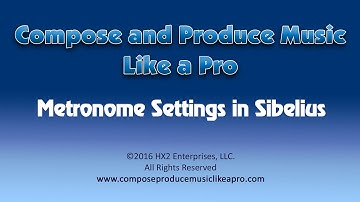 How to Set Metronome Markings in Sibelius