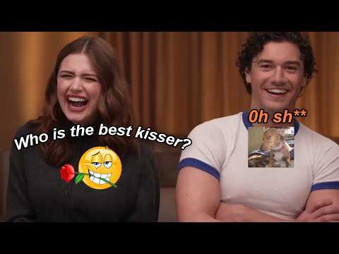 Ella Bright and Belmont Cameli being Hannah and Garrett in their press tour
