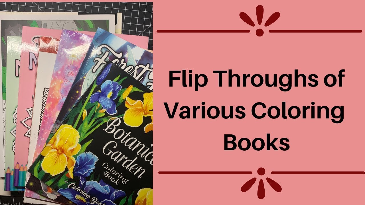 Flip Through of Various Coloring Books - YouTube