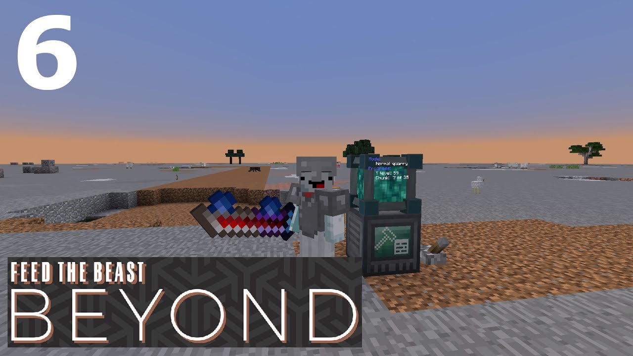 Feed the Beast: Beyond - Ep. 6: Setting up a Quarry in the Mining Dimension!