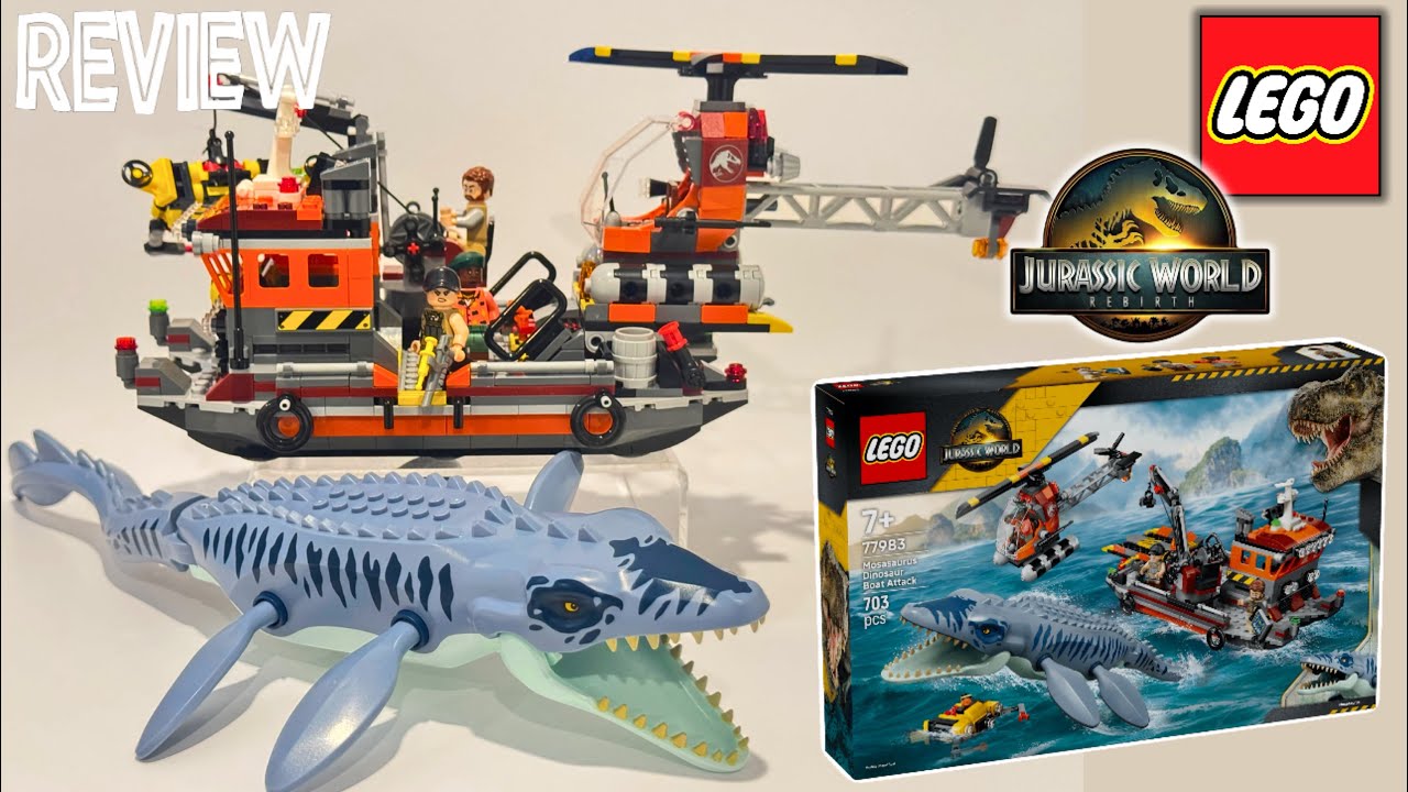 NEW 2026 LEGO Jurassic World Rebirth Mosasaurus Dinosaur Boat