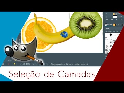 Configurando a seleção de camadas no Gimp