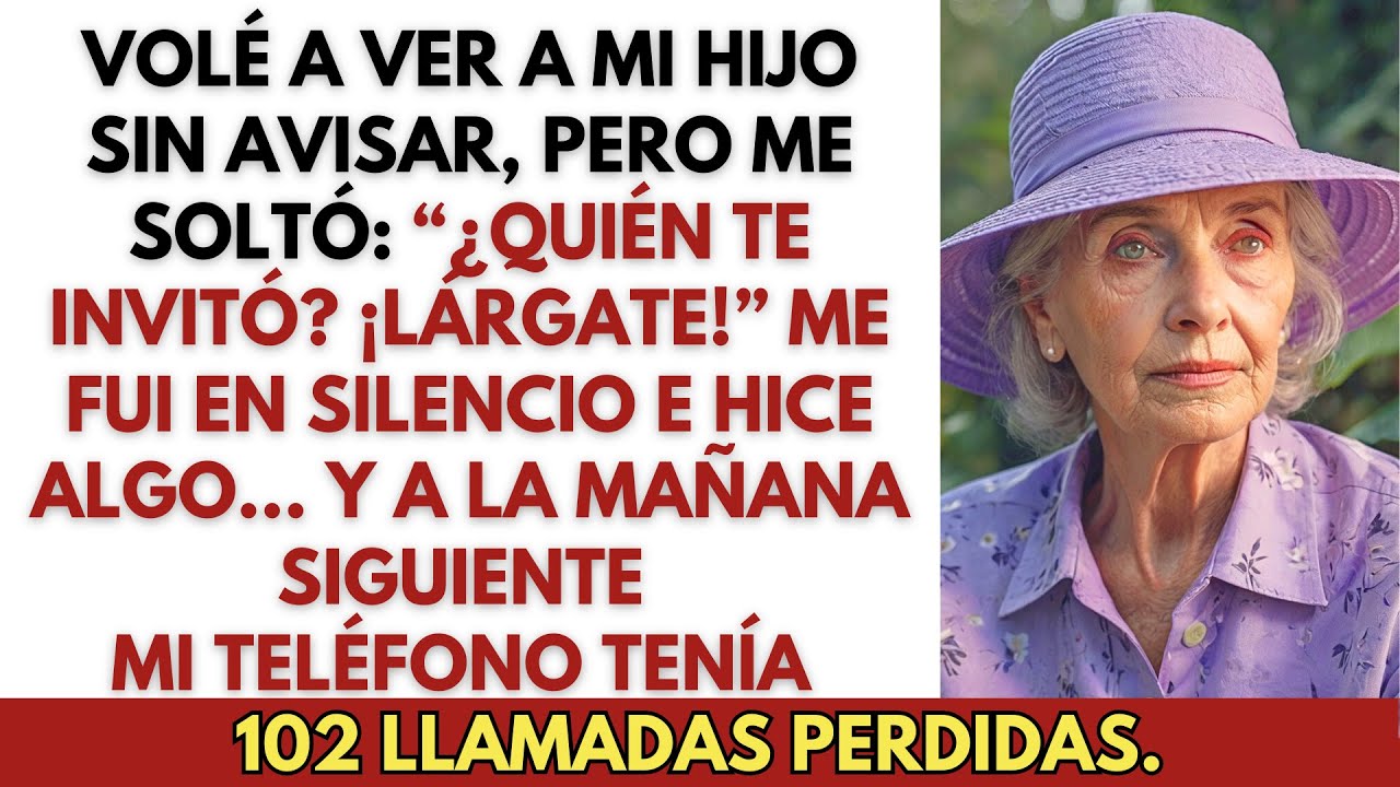 Fui a sorprender a mi hijo—me gritó: “¿Quién te invitó? ¡Vete!” Me fui en silencio…