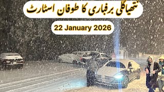 Nathia Gali Snow Storm Start Live Snow Fall In Nathia Gali Murree