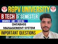 DBMS Important Questions | RA-503 (A) | RGPV Exam 2025 | @EngineeringBoyz07