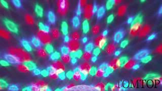 Mini Rotating LED RGB Crystal Magic Ball Effect Light EU Plug
