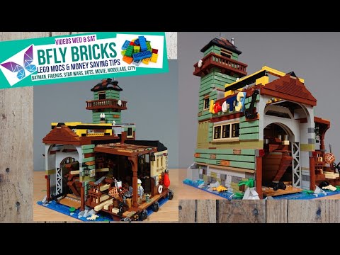 Amazing LEGO Boat Yard MOC - Using Old Fishing Store 21310 