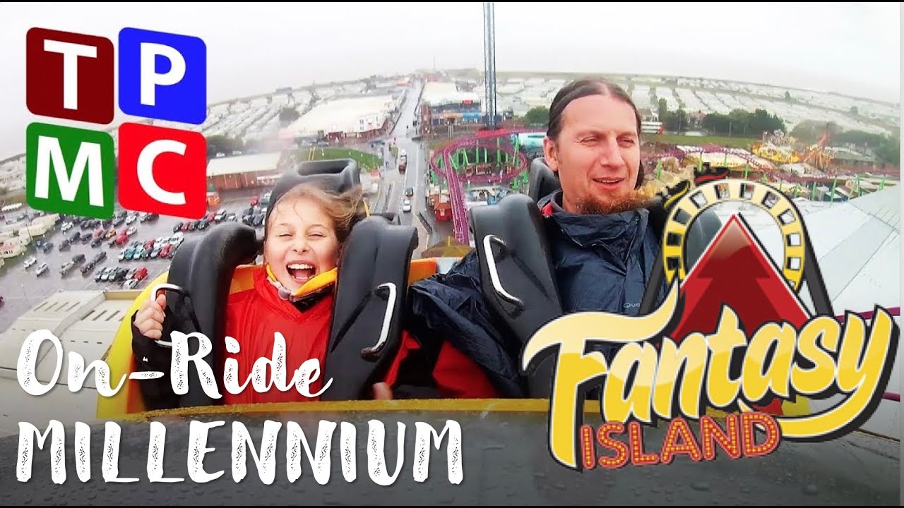 Fantasy Island  (UK) - MILLENNIUM rollercoaster. Full HD POV reaction front row video