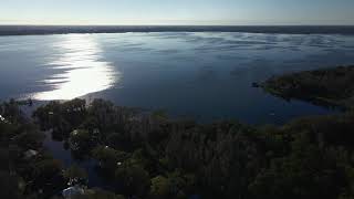 Beautiful Lake Louisa in Clermont Florida Morning Flight