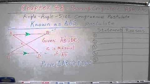 Geometry Chapter 4.4 & 4.5 - Proving Congruence - AAS Postulate