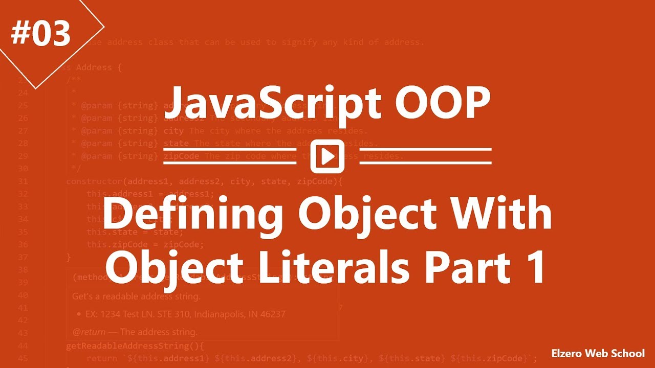 Learn JavaScript OOP in Arabic #03 - Defining Object With Object Literals Part 1