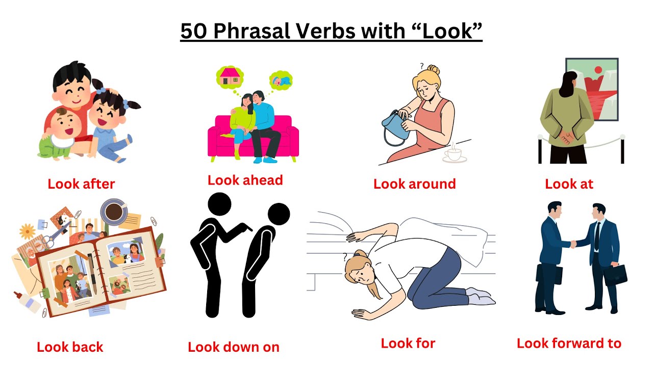 50 Phrasal Verbs with "Look" | Improve English | Joy Kids - YouTube
