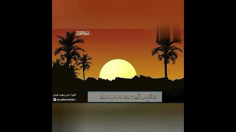 سورة الشمس بصوت القارئ ناصر بن يعقوب الذوادي