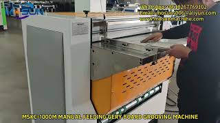 Download Lagu MSKC-1000M Manual Feeding Grey Board Grooving Machine for Rigid Box Luxury Box MP3