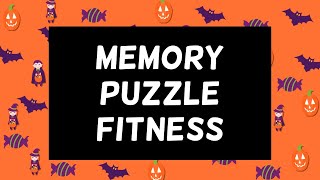 Halloween Edition - Memory Puzzle Fitness! #10 - Movement Break - Fun Memory Workout - Focus Game