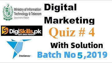 Digital Marketing Quiz # 4 Batch 5 | Digiskills | Digital Skills