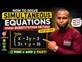 How To Solve Simultaneous Equations using Substitution Method step-by-step