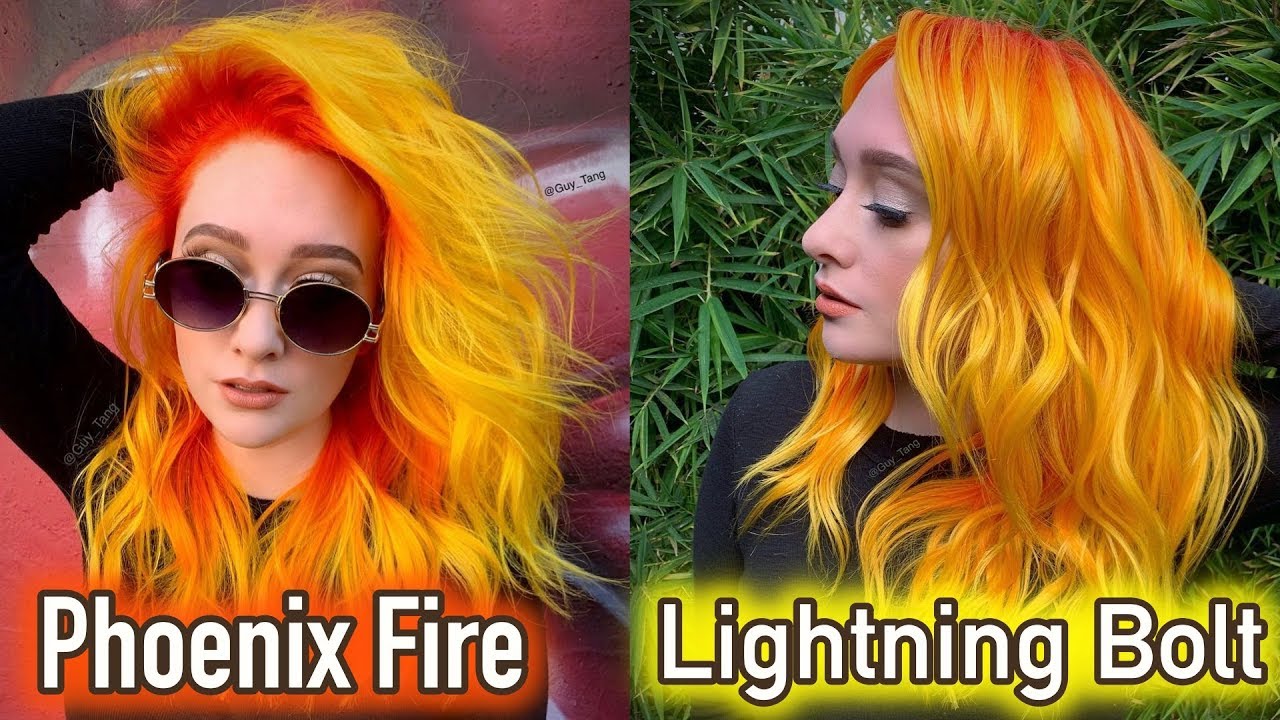 ⁣Dark Phoenix Fire Hair Color