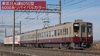 東武日光線6050型“6000系リバイバルカラー” 2019年12月