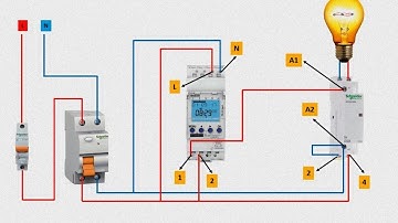 Connection diagram of Schneider ICT Single Phase Contactor with Timer
