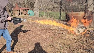 Pulsefire Flamethrower Demonstration | Exothermic Technologies