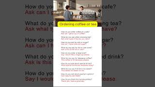 Ordering Coffee or Tea ☕ | Useful English Phrases for Café Conversations 🗣️ #englishforbeginners
