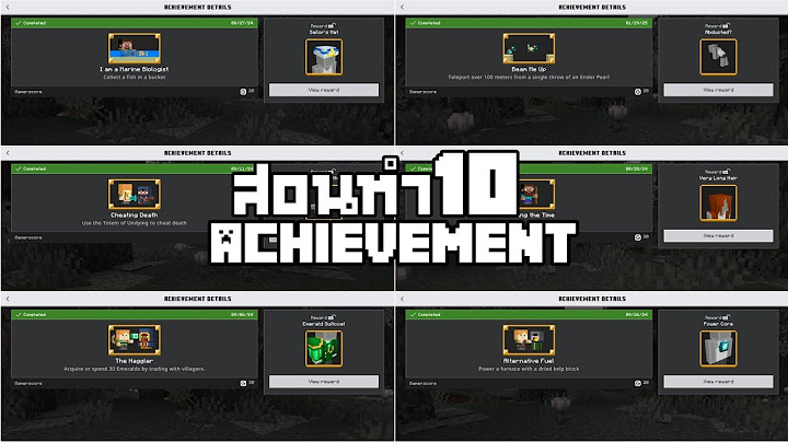 สอนทำ 10 Achievement ง่ายๆใน Minecraft Bedrock