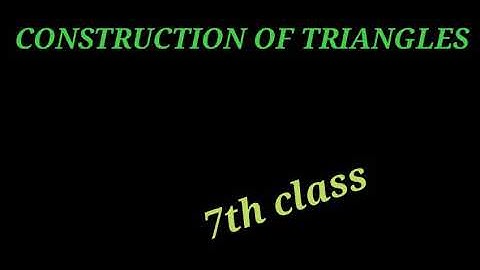 Construction of a triangle with two given sides and the included angle
