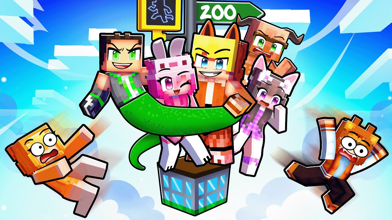 10 Freunde auf meinem ZOO ONE BLOCK in Minecraft!