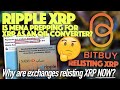 Ripple xrp is mena prepping for oil conversions using xrp  why are exchanges relisting xrp now