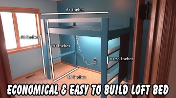 Easy & Economical Loft Bed (Bunk Bed) for Kids or College Dorm Rooms.   Cost around $100.