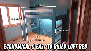 Famous Easy & Economical Loft Bed (Bunk Bed) for Kids or College Dorm Rooms.   Cost around $100. Net Worth