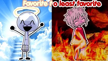 My favorite to least favorite character