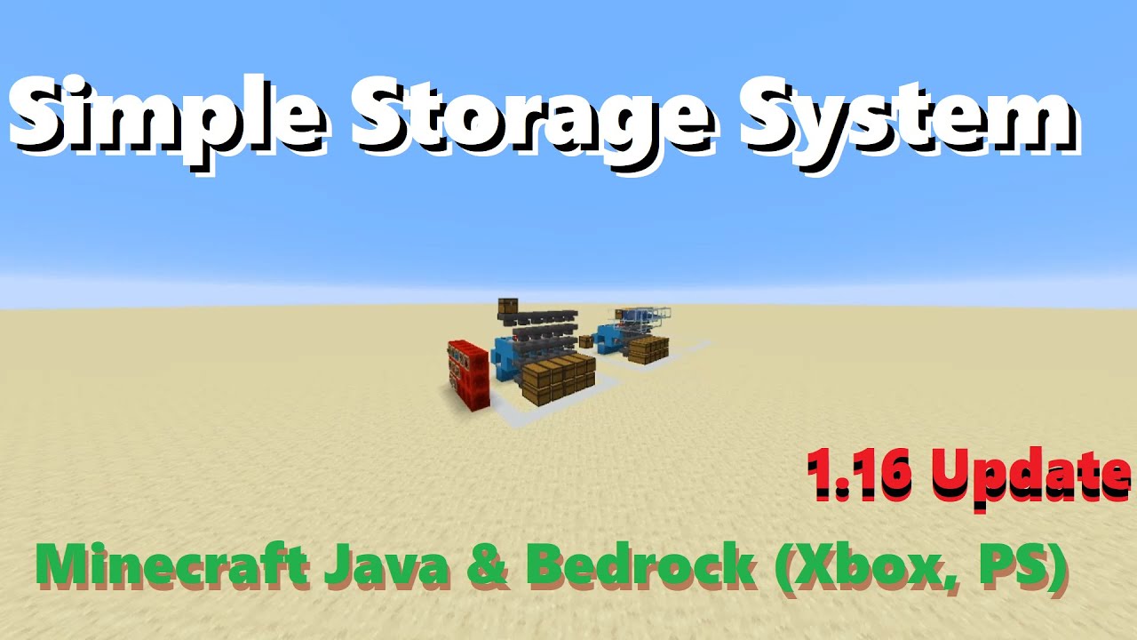 HOW TO BUILD A MINECRAFT STORAGE SYSTEM | Explaining and Building ...