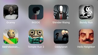 Granny,INSIDE,Slender Rising,Bendy,Baldi's,Odd Planet,Hello Neighbor,Temple Run 2 screenshot 4