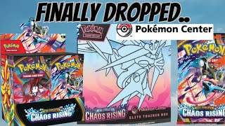 The Pokemon Center Finally Dropped Chaos Rising.